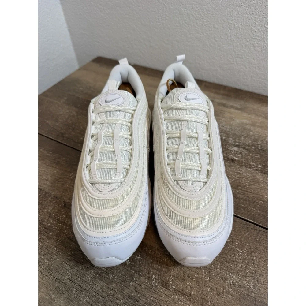 Nike Air Max 97 Mens Size 10.5 White Gray Athletic Running Shoes Sneakers